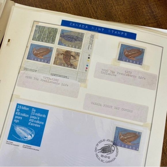Canada Postage Stamps First Day Covers Lot of 90 Stamps Envelopes Scott Album - Picture 3 of 9